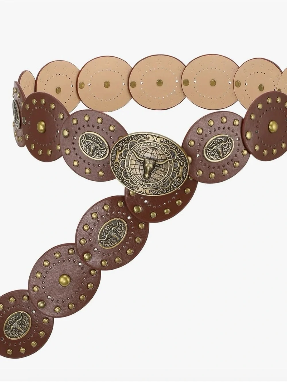 Cowgirl Belt Concho Belt, Boho Western Belt, Vintage Style Oval New